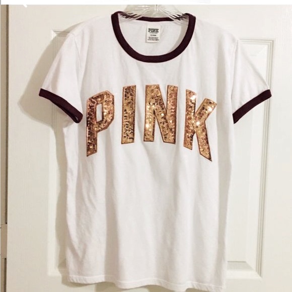 VS PINK Bling ✨ Ringer Tee - Picture 2 of 3